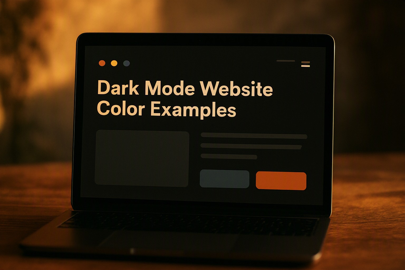 Dark mode website color examples