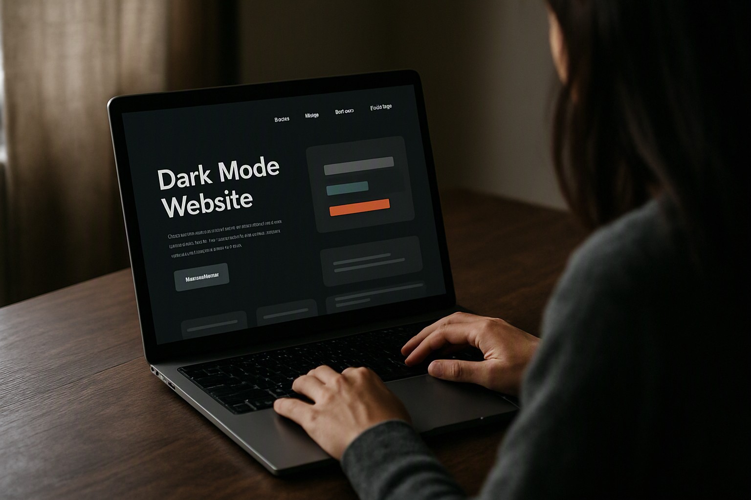 Dark mode website color examples