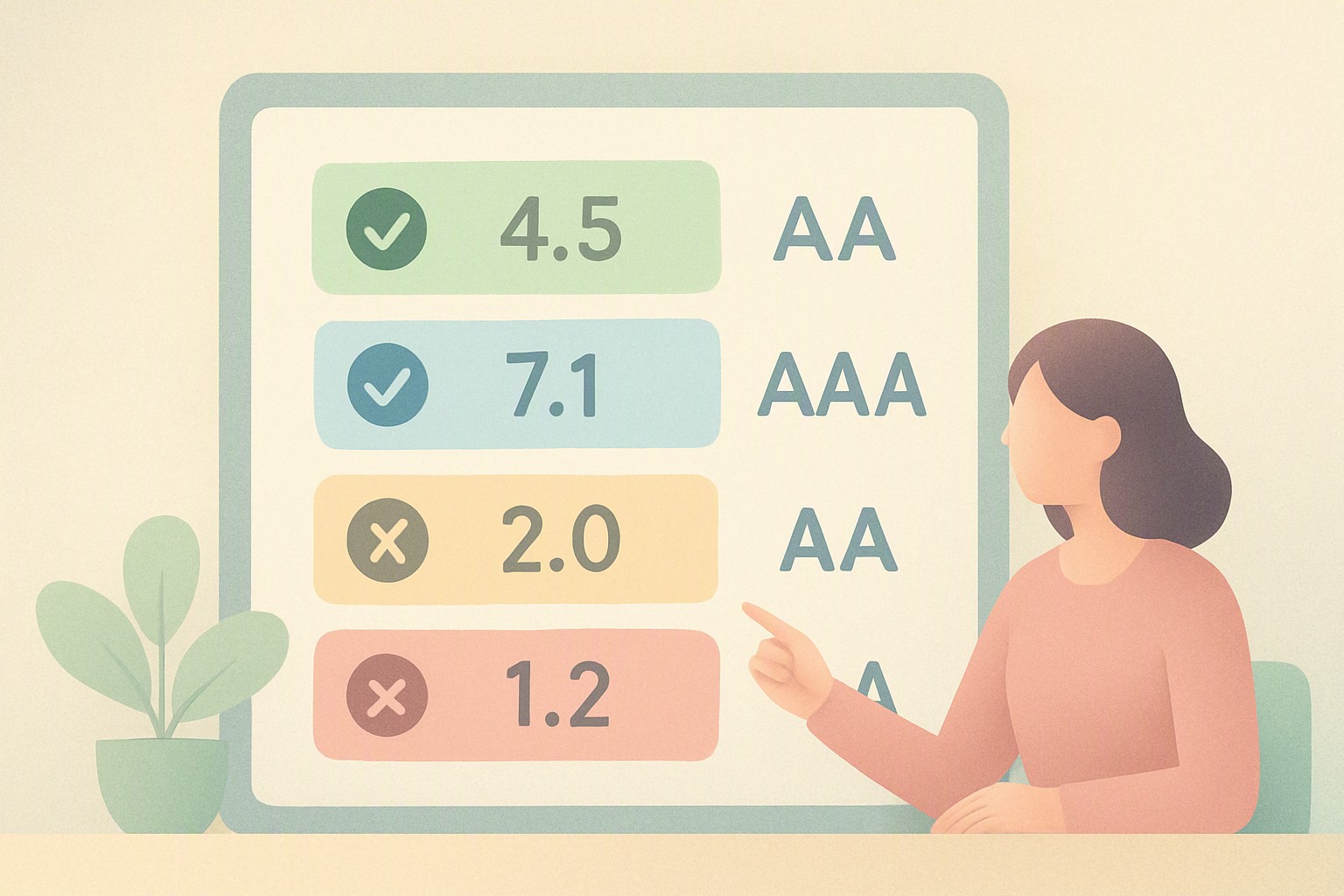 Color palette accessibility