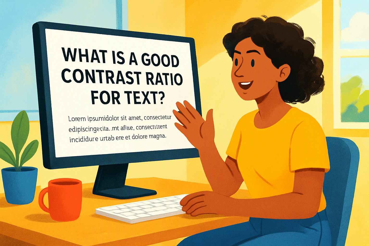 What is a good contrast ratio for text