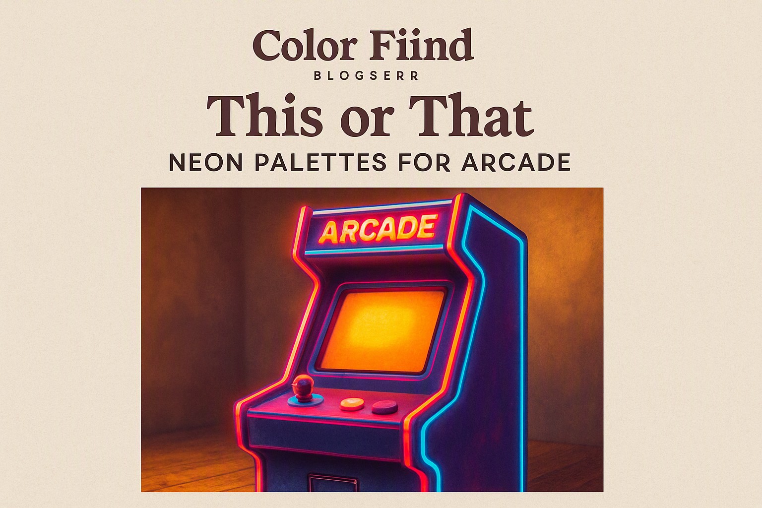 This or That: Neon Palettes for arcade