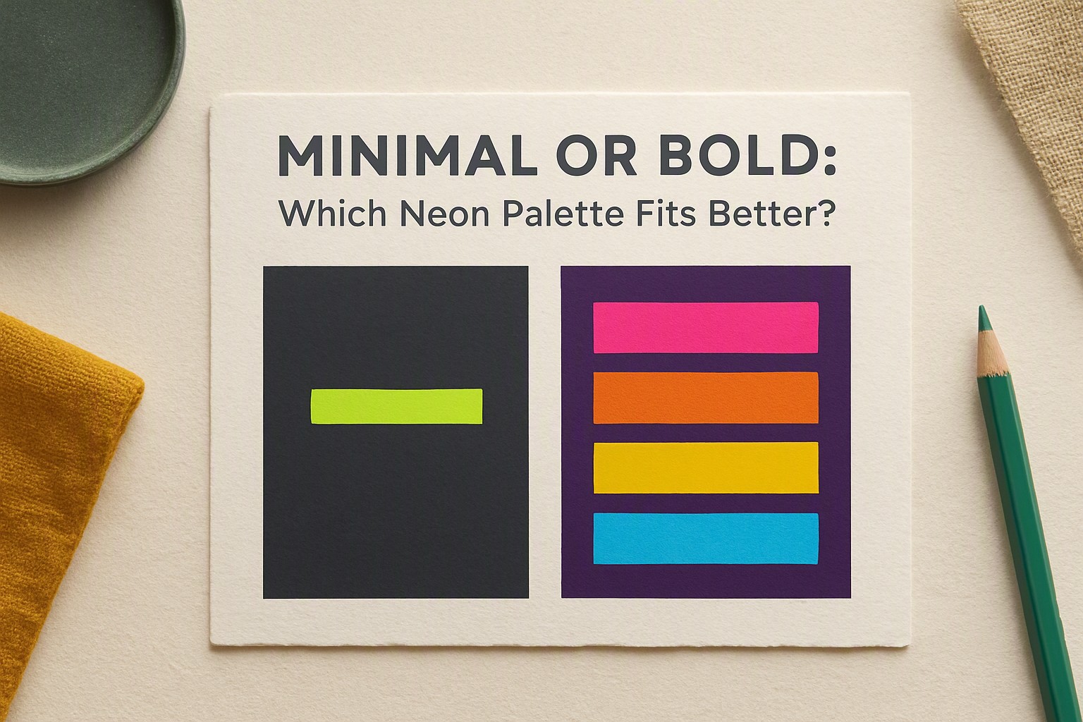Minimal or Bold: Which Neon Palette Fits Better?