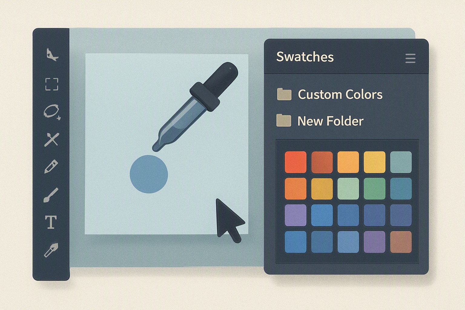 How to create custom color swatches in photoshop