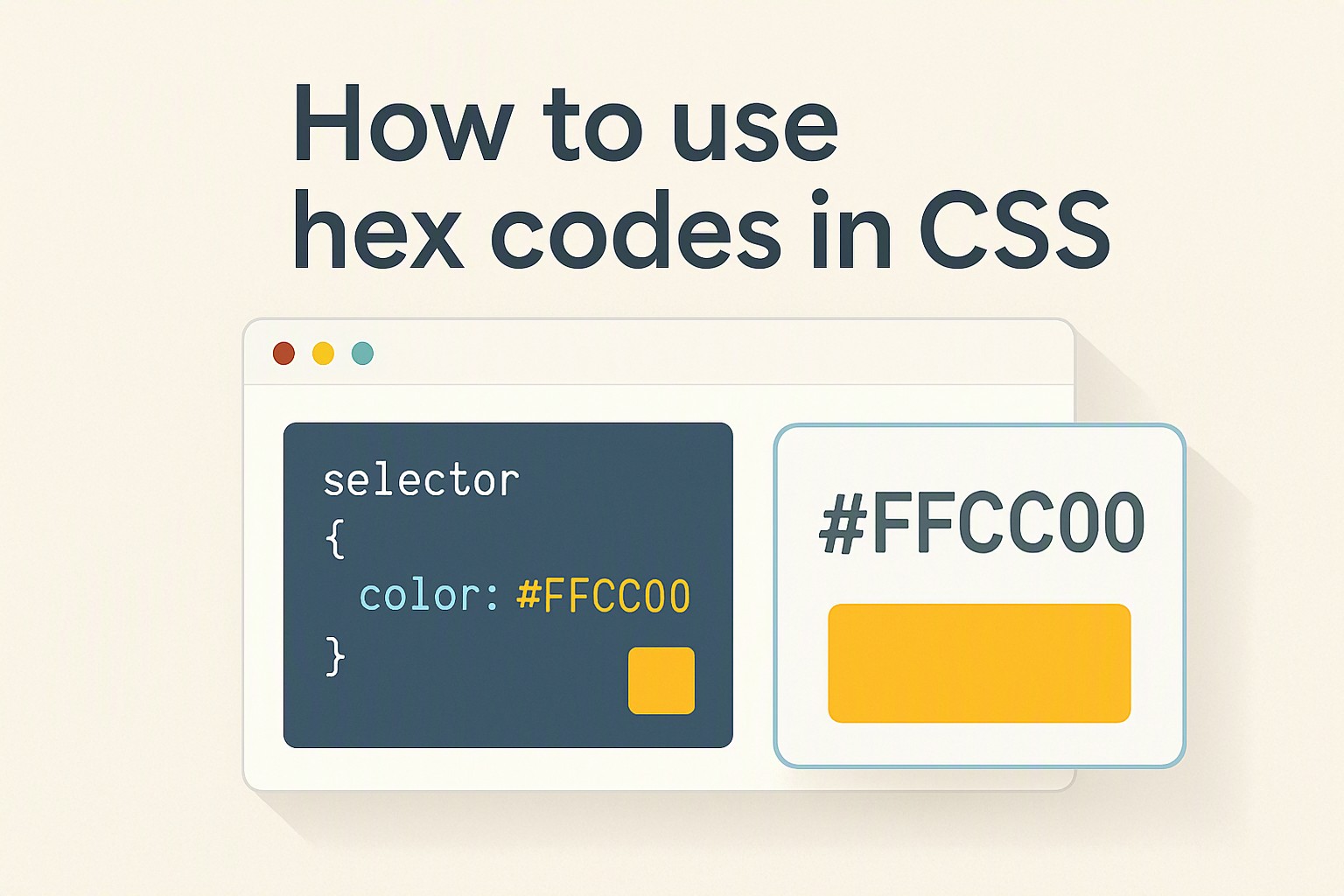 How to use hex codes in css