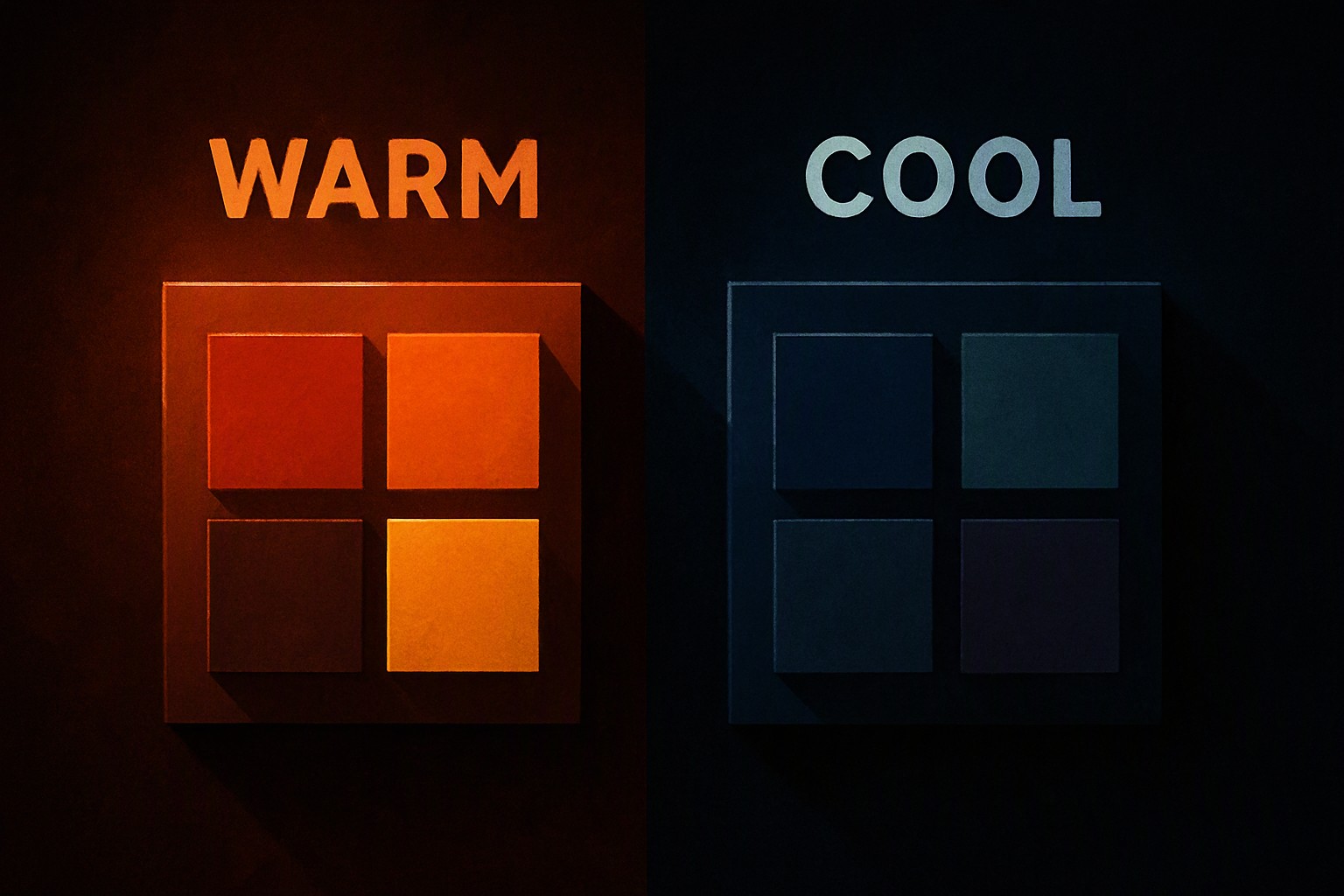 Warm vs Cool Dark Color Palettes