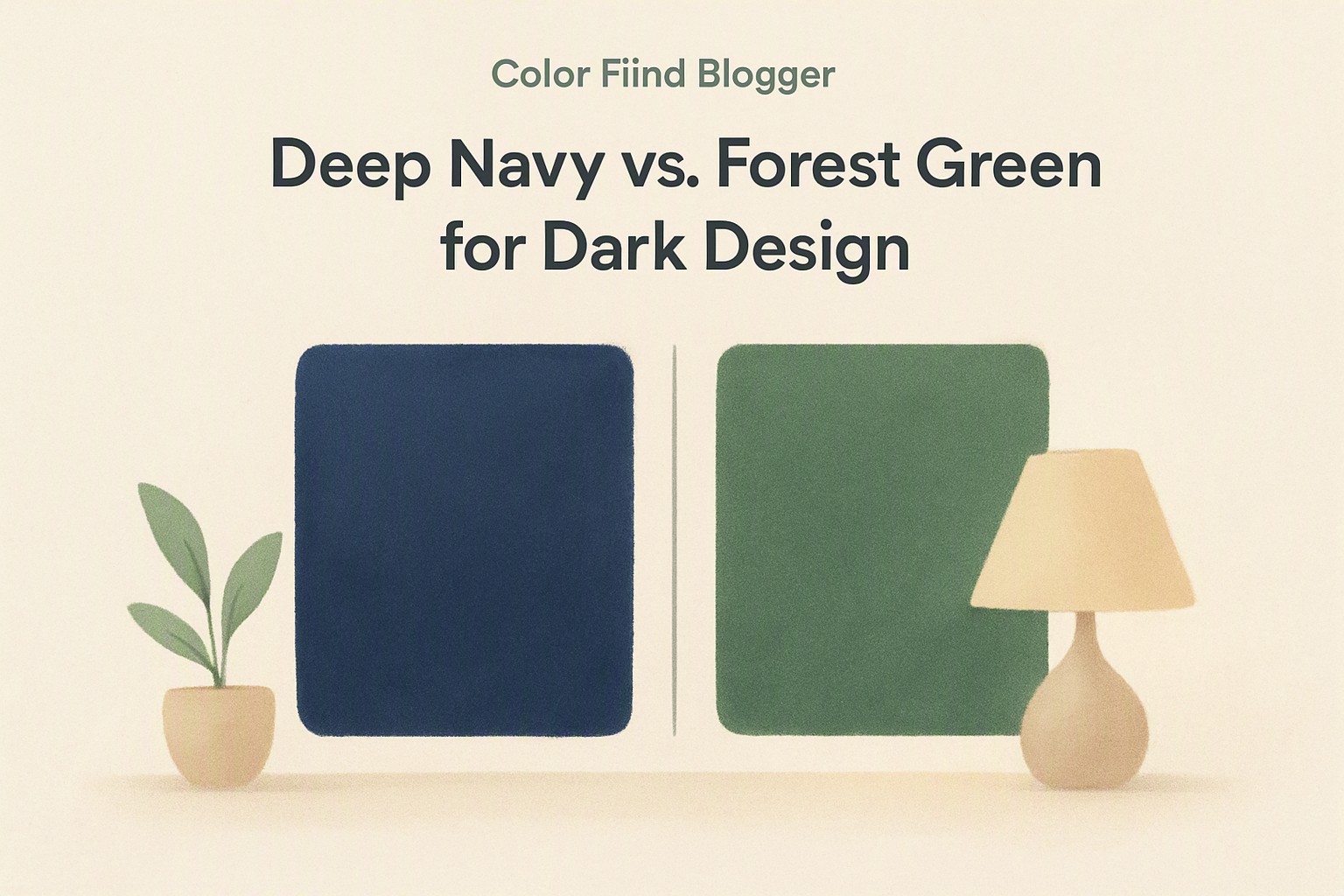 Deep Navy vs Forest Green for Dark Design