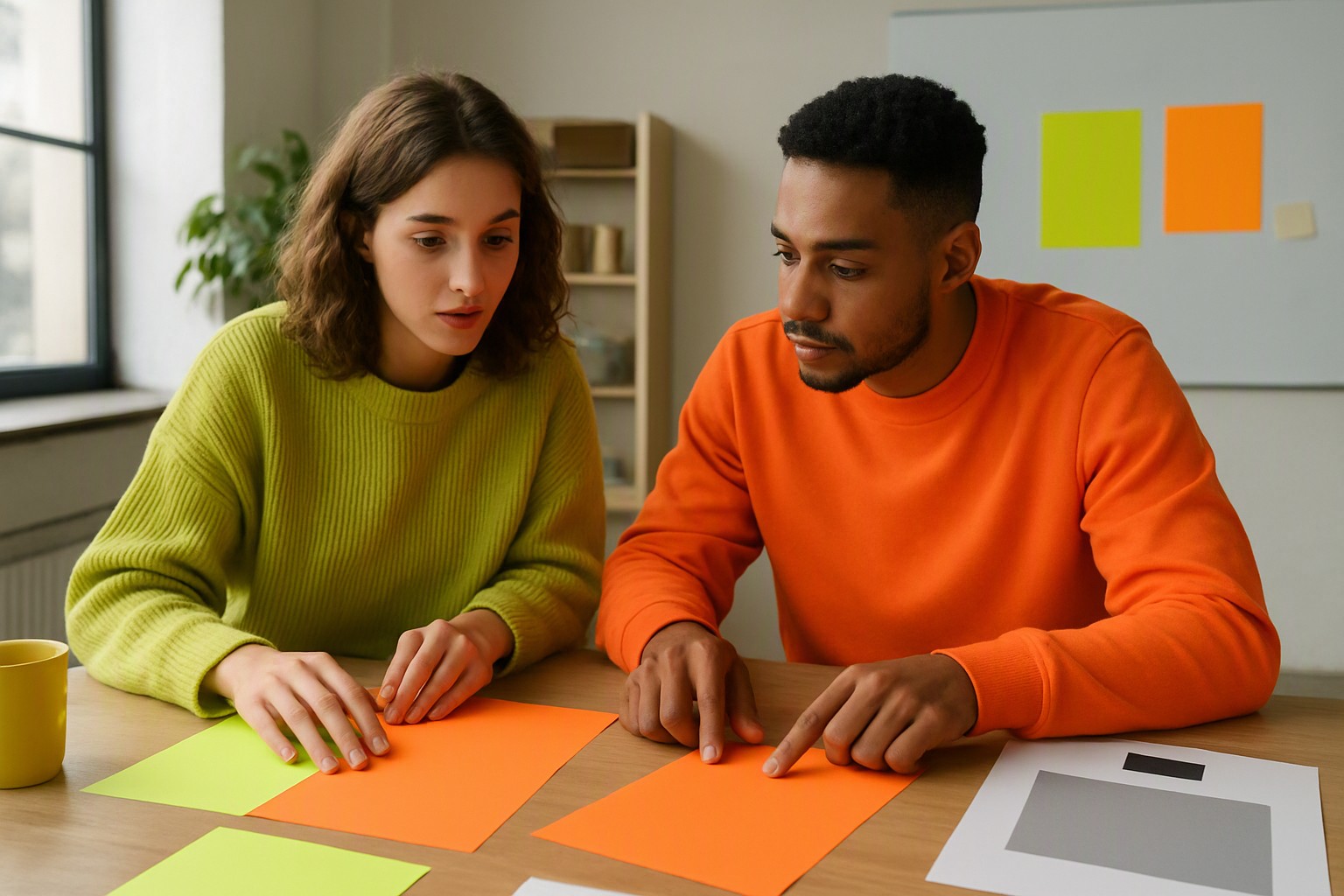 Lime vs Neon Orange for Neon Design