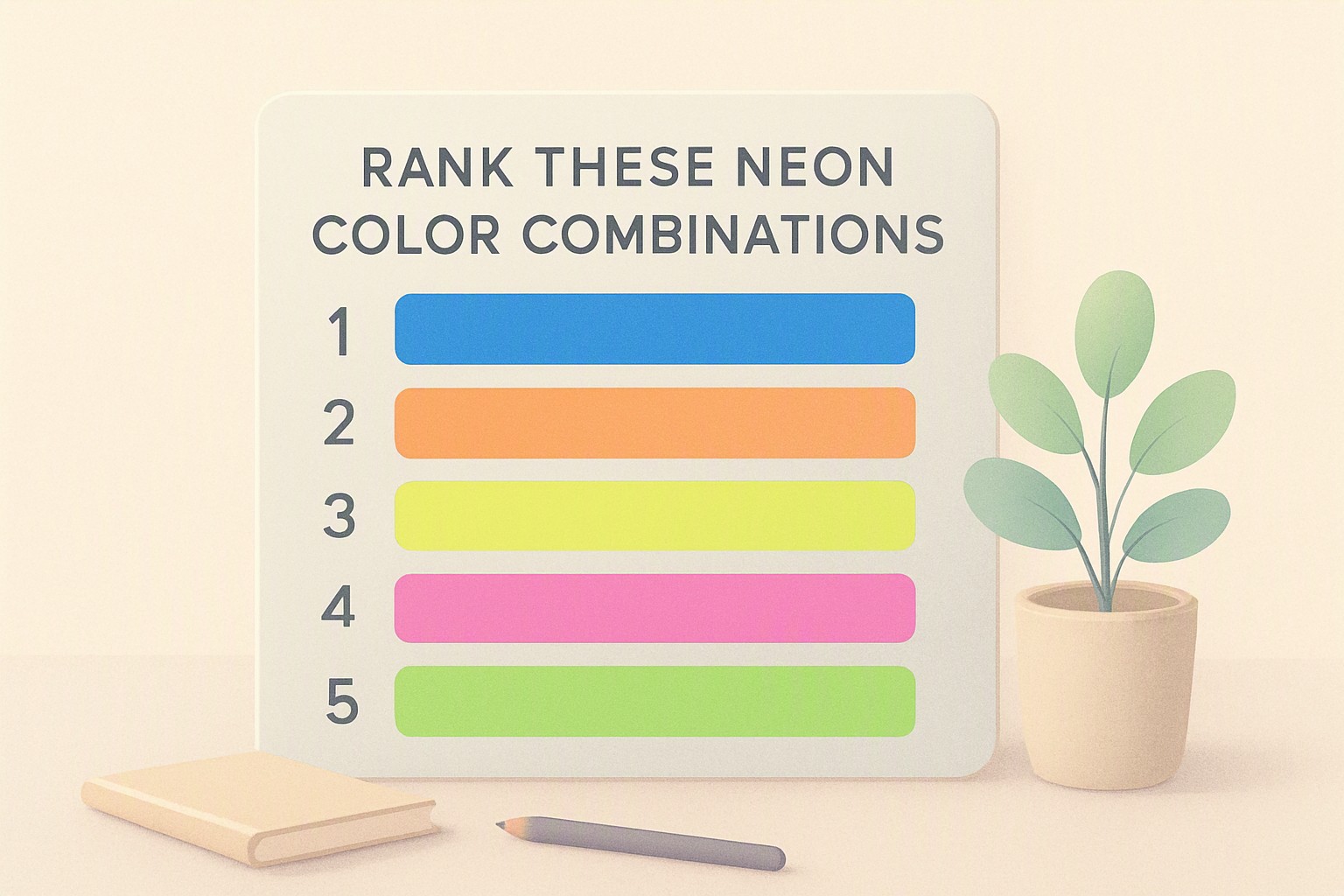 Rank These Neon Color Combinations from Best to Worst