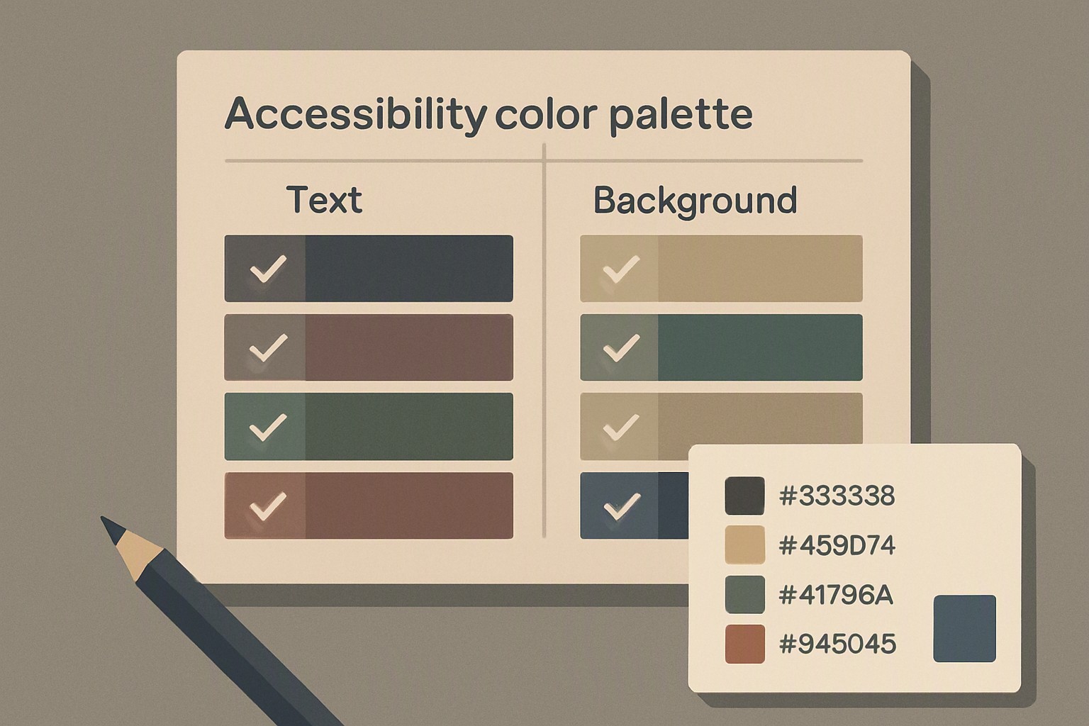 Accessible colour palette examples