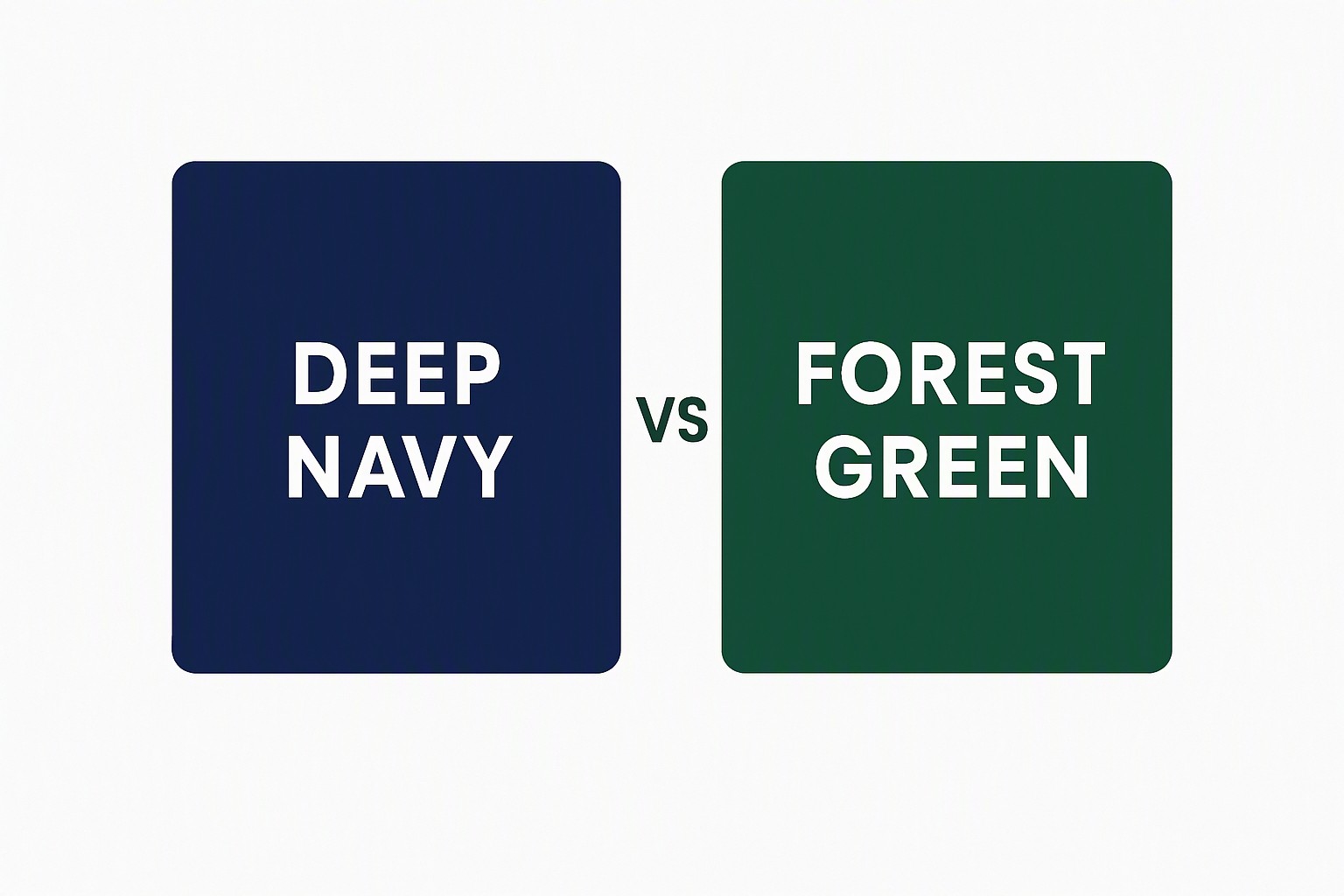 Deep Navy vs Forest Green for Dark Design
