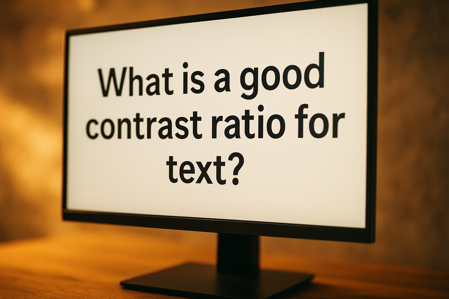 What is a good contrast ratio for text